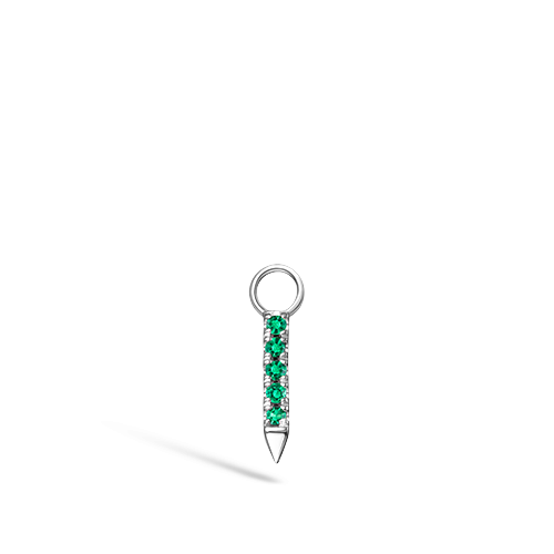 Diamond and Emerald Eternity Bar Charm